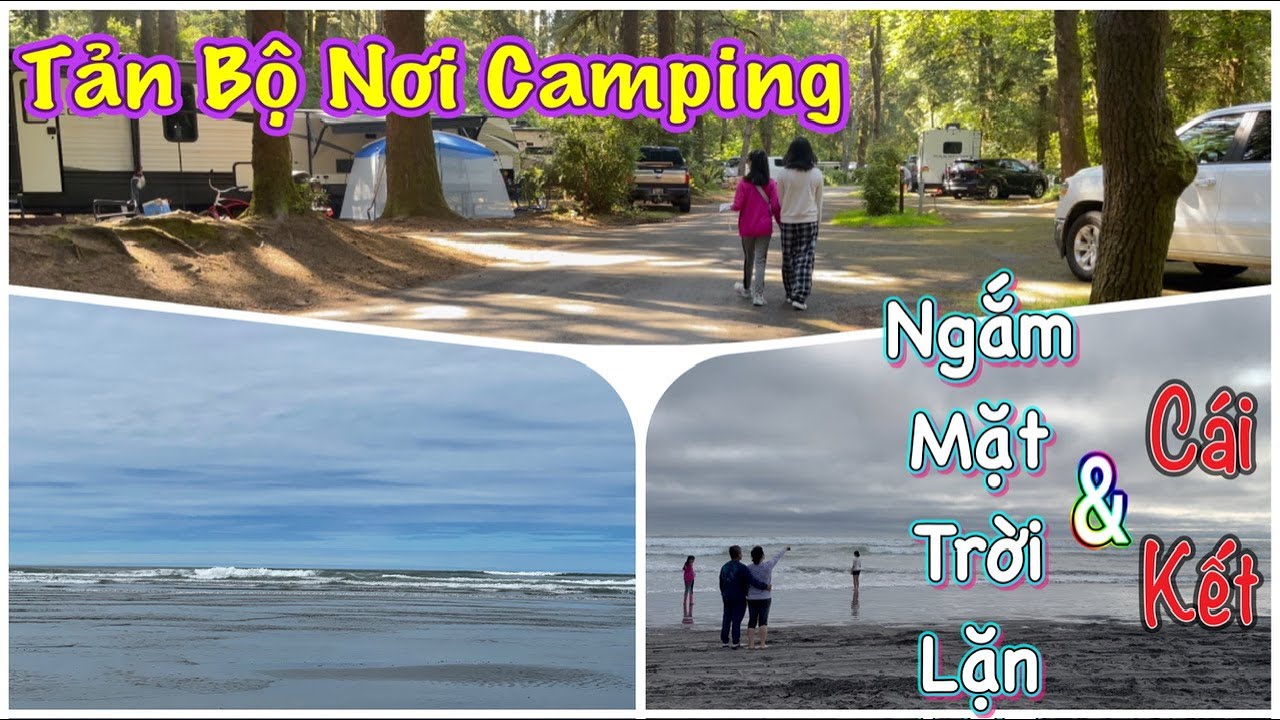 Tản Bộ Nơi Camping & Biển Oregon Về Chiều - Ngắm Mặt Trời Lặn & Cái Kết - Thú Vui Ngày Hè- Vlog 296