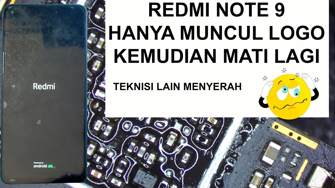 redmi note 9 restart logo kemudian mati