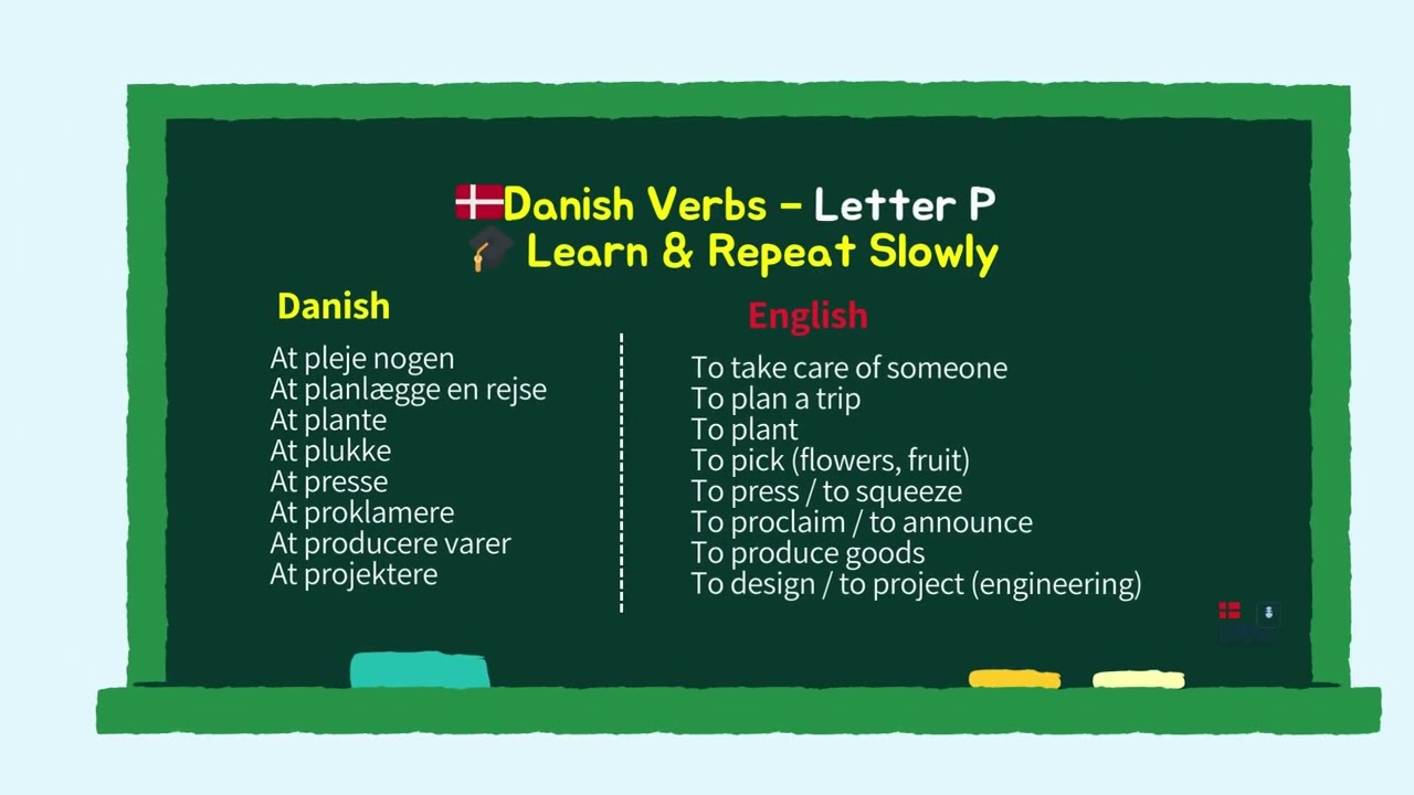 Danish Verbs Starting with P | Learn & Repeat