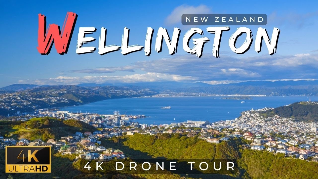 Wellington nz New Zealand 2023 4K Ultra HD | Aerial Drone and Time lapse