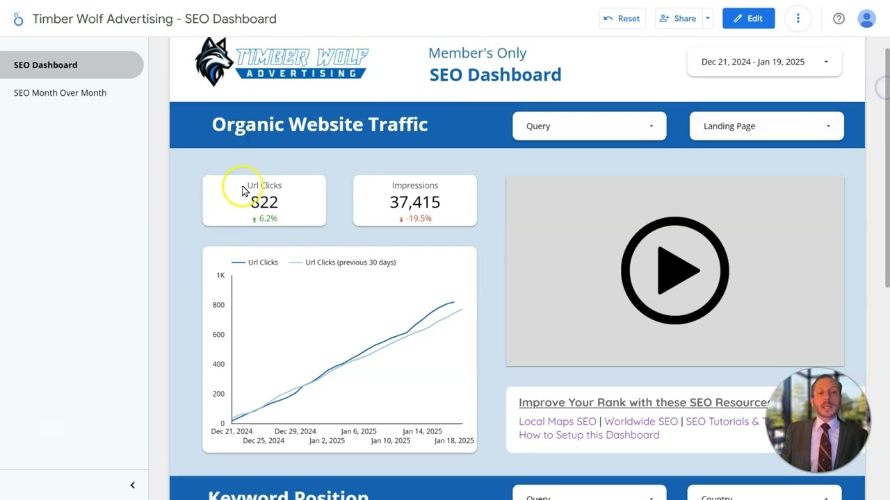 Free SEO Dashboard (Google Looker Studio & Search Console) - Tutorial