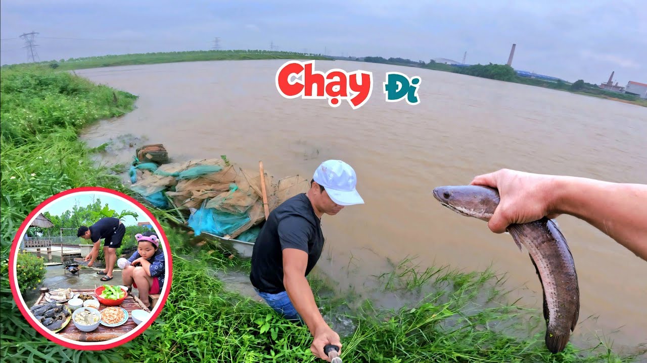 Liều Mình Bơi Ra Dòng Nước N.g.u.y H.i.ể.m Nhất Để Bắt Con Cá To Và Mâm Cỗ Thịnh Soạn / Quế Nghịch