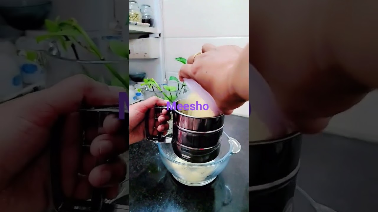 Large stainless steel flour shifter|Attachalni|#usefulkitchen#meeshofinds#shorts#meesho#ytshorts