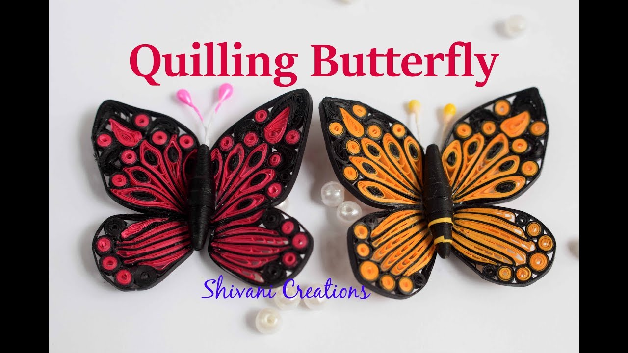 Quilling Butterfly/ How to make Quilled Butterfly/DIY quilled Butterfly