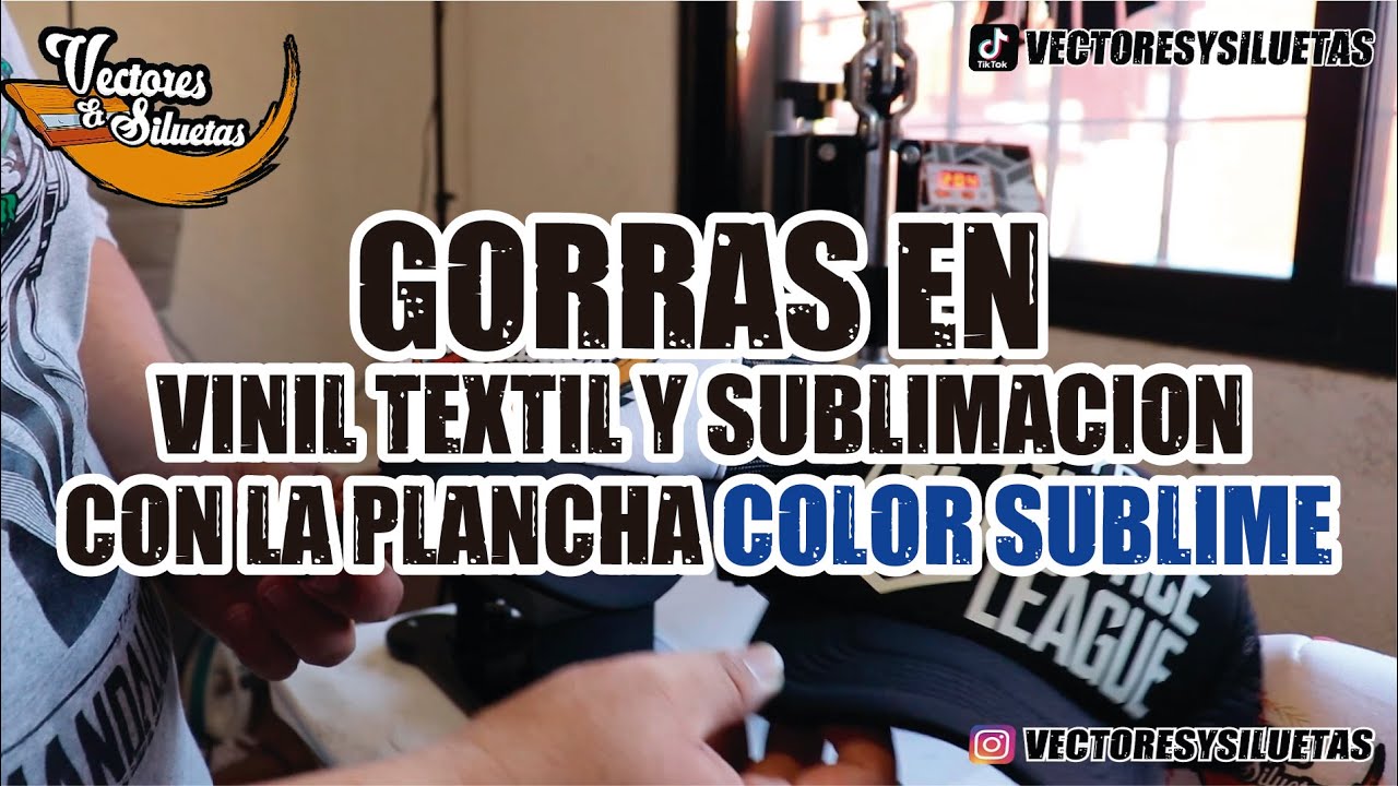 Gorras en sublimación y vinil textil con plancha COLOR SUBLIME