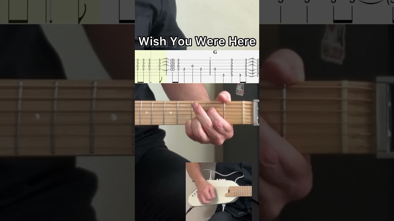 Wish You Were Here Guitar + Tabs #easyguitartabs #guitarsheetmusic #guitarbeginner #guitarlesson