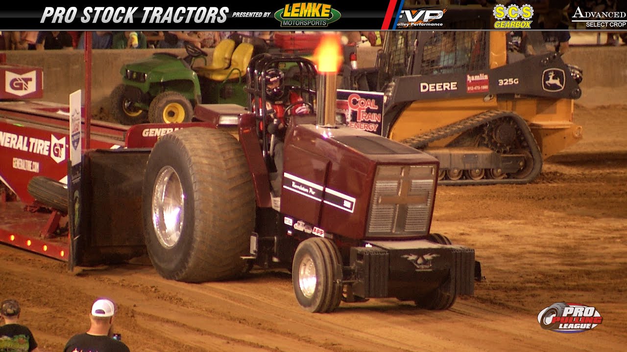 Pro Pulling League 2023: Pro Stock Tractors pulling at the Vanderburgh County Fair in Evansville IN