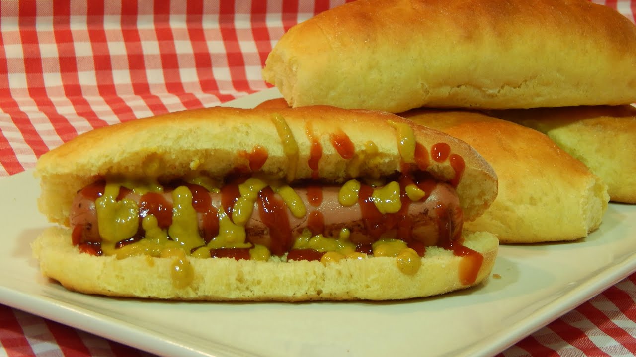Receta fácil de pan tierno de perritos calientes Hot dog