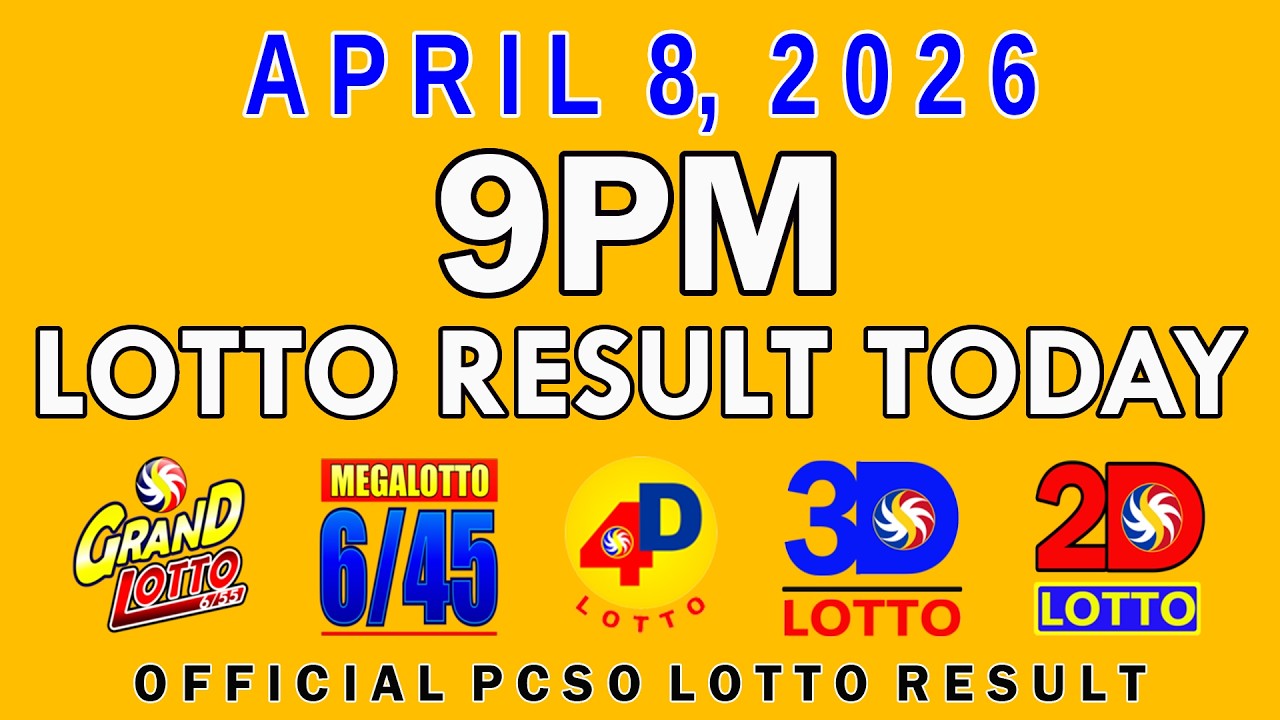 9pm Lotto Result Today April 8 2026 PCSO