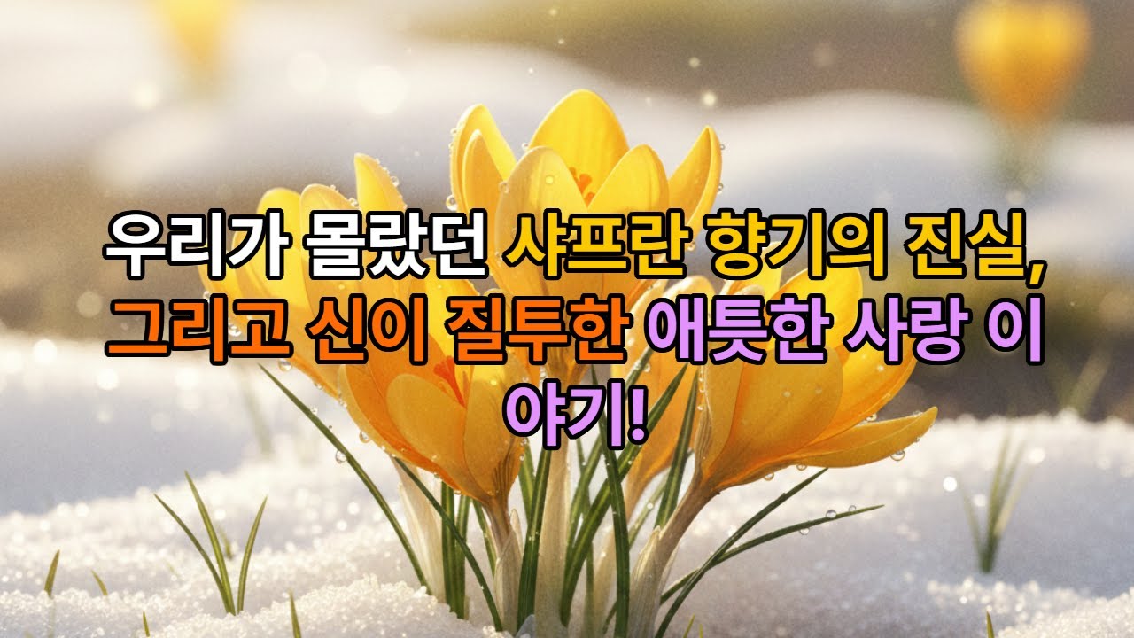 우리가 몰랐던 샤프란 향기의 진실, 그리고 신이 질투한 애틋한 사랑 이야기 / 1월 31일 탄생화, 눈 속에서 피어난 황금빛 초대장 '노란 샤프란' 🌼