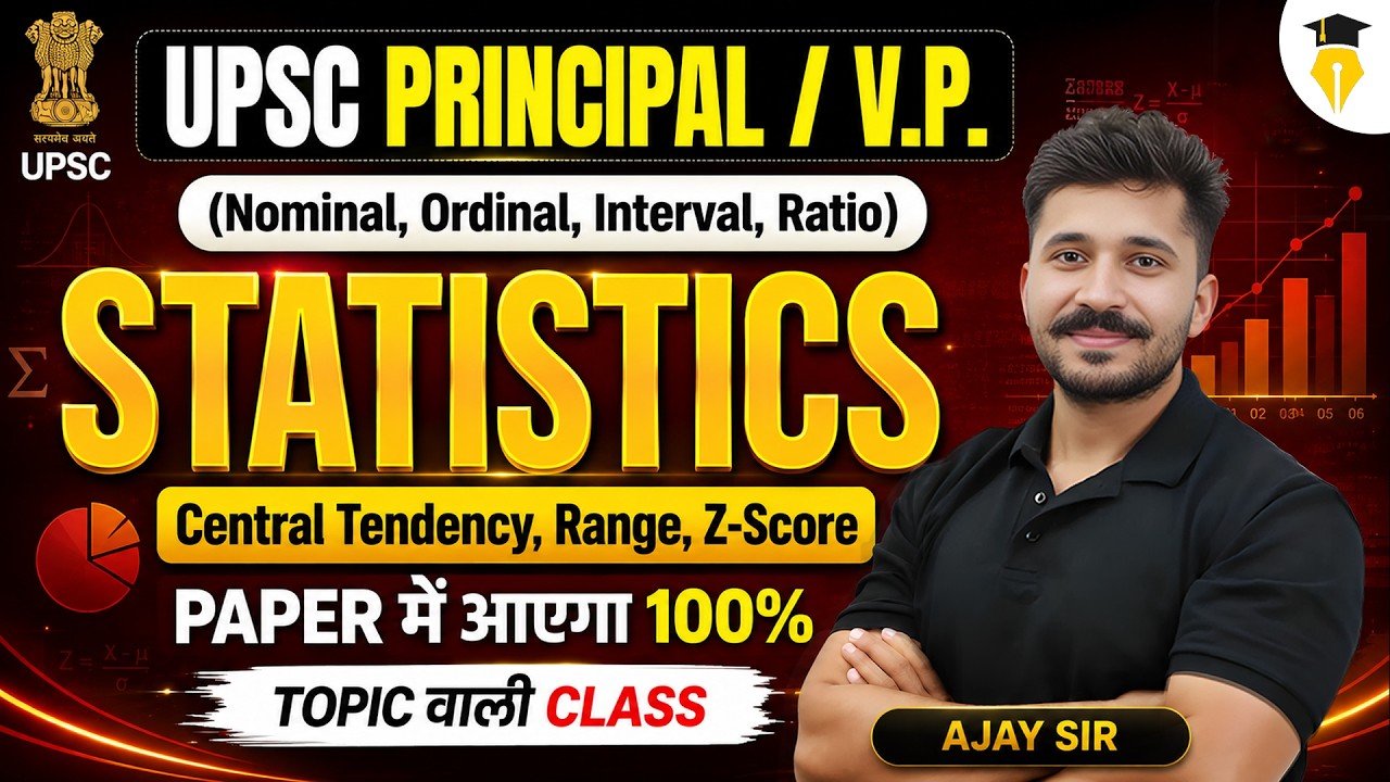 STATISTICS Class | UPSC Principal & Vice Principal Exam 2026 | Delhi Principal Vacancy