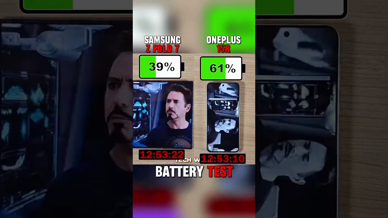 💀 Samsung Z FOLD 7 VS ONEPLUS 15R Battery 🪫 TEST?