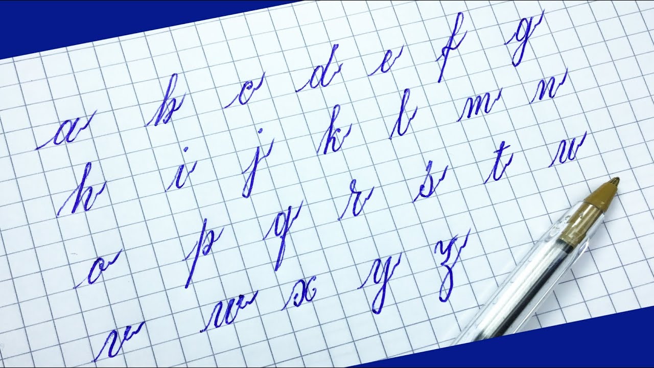 ✔ Abecedario Caligrafía 🅸🅽🅶🅻🅴🆂🅰 Letra Cursiva con Boligrafo Bic Como Escribir Bonito Pablo Bermúdez
