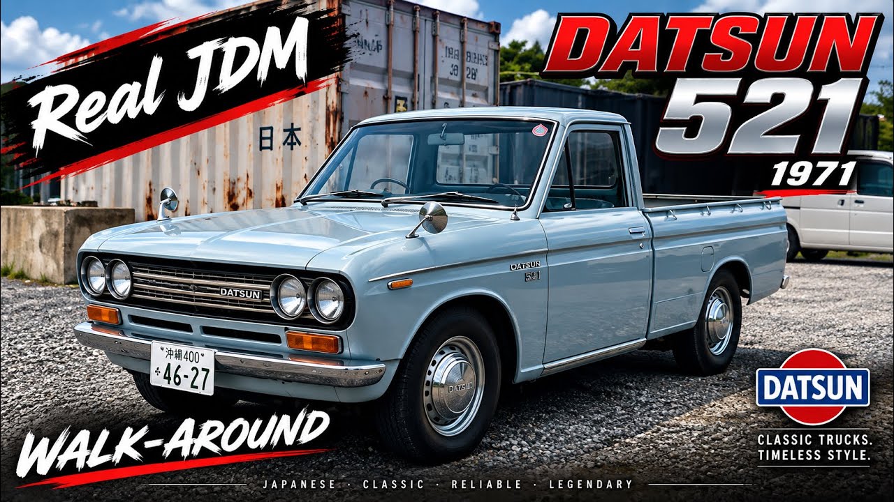 Classic JDM: 1971 Datsun 521 Right Hand Drive Walkthrough. ダットサン521