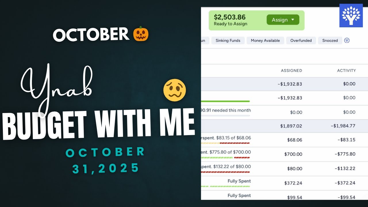 Budget with Me in YNAB | October 31 2025