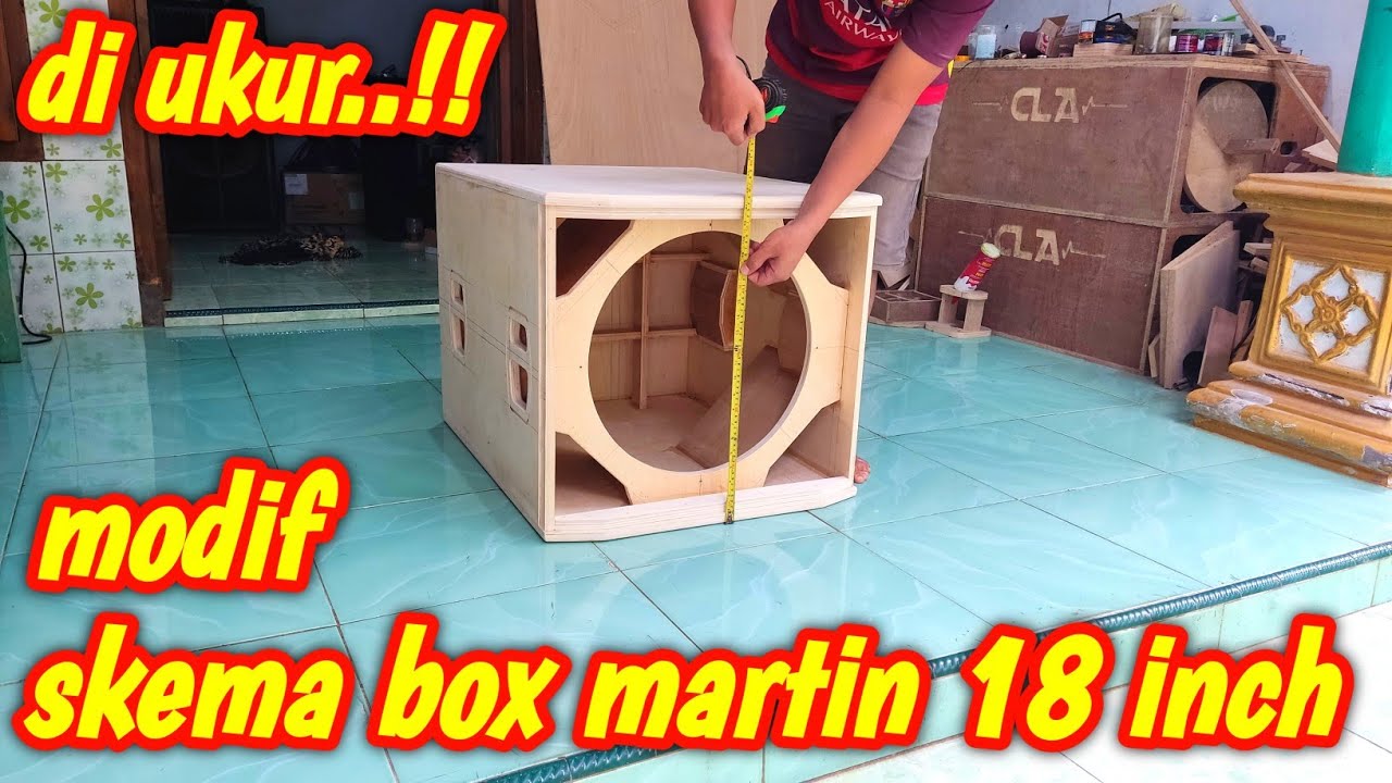 ukuran skema box subwoofer martin 18 inch