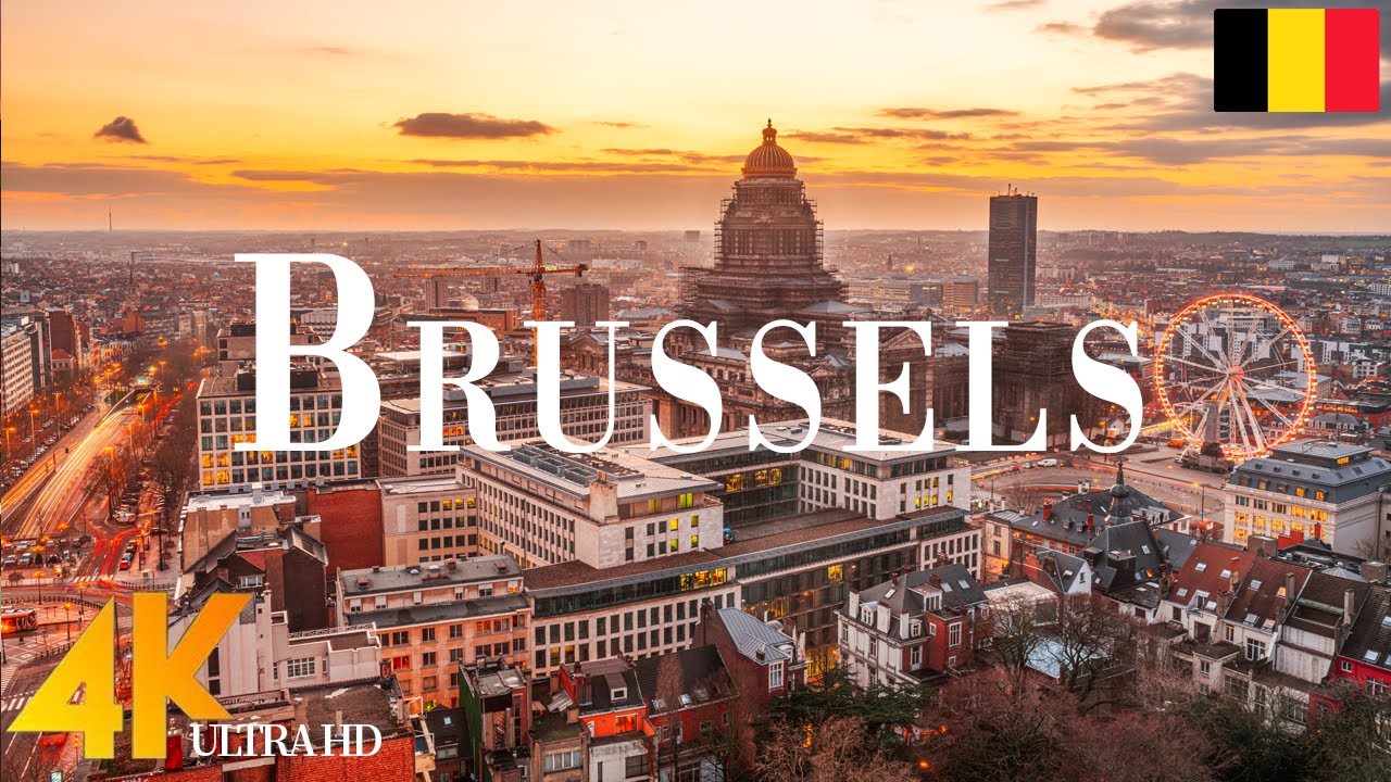 Brussels 4K drone view • Amazing Aerial View Of Brussels | Relaxation film with calming music
