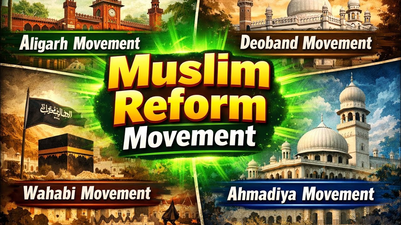 Muslim Reform Movement in India | Aligarh Movement Sir Syed Ahmed Khan | Deoband Movement | Wahabi  