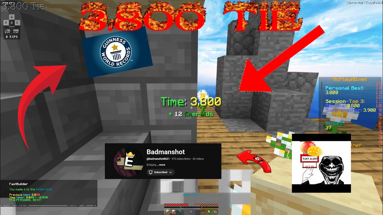 3.800 Tie on McPlayHD (Comeback video soon)