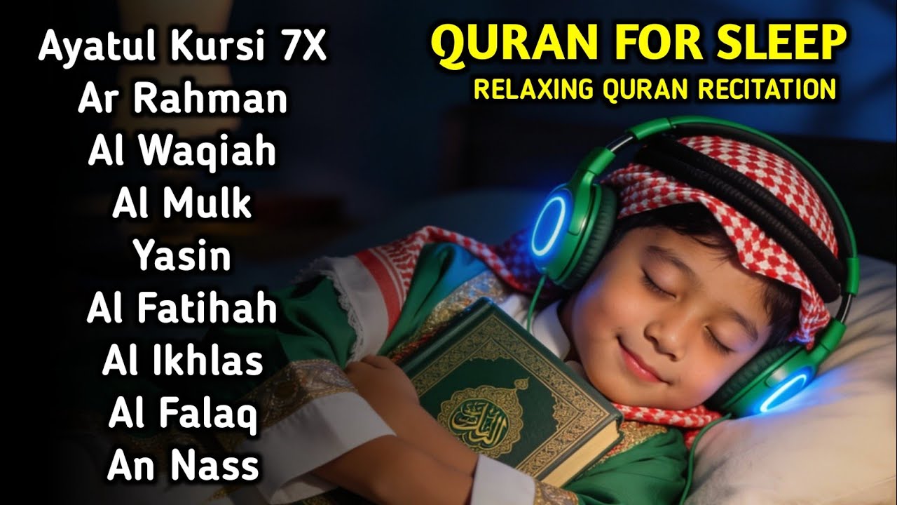 Beautiful Quran For Sleep | Al-fatihah, Ayatul Kursi, Yasin, Ar-rahman | Peaceful Quran Recitation