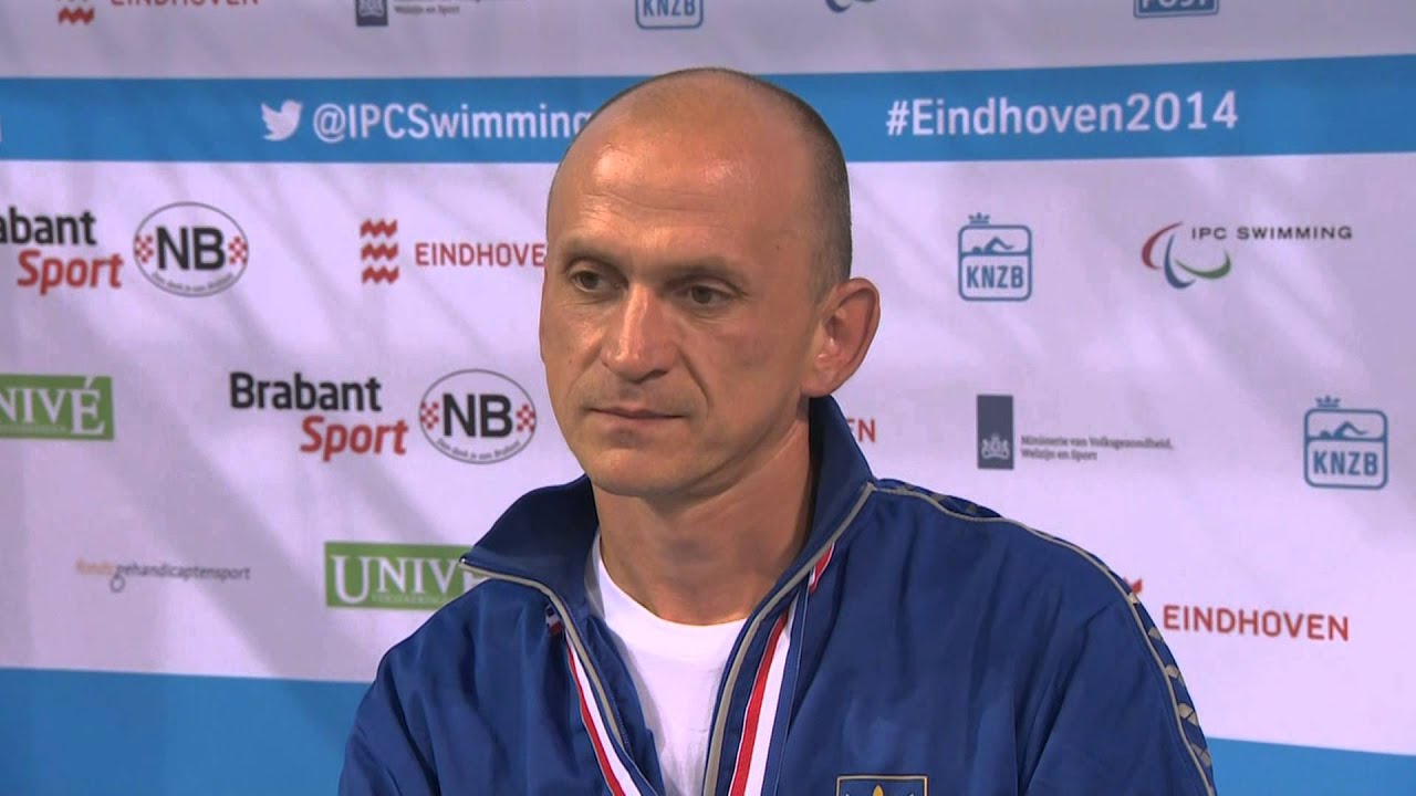 Men's 50m backstroke S1 | Victory Ceremony | 2014 IPC Swimming European Championships Eindhoven