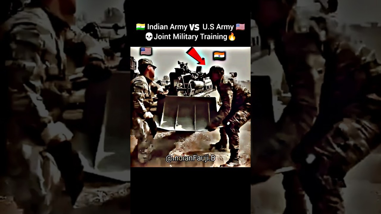 Indian Army Vs US Army Joint Military Training🔥☠️⚔️ #indianarmy #usarmy #military #army #training