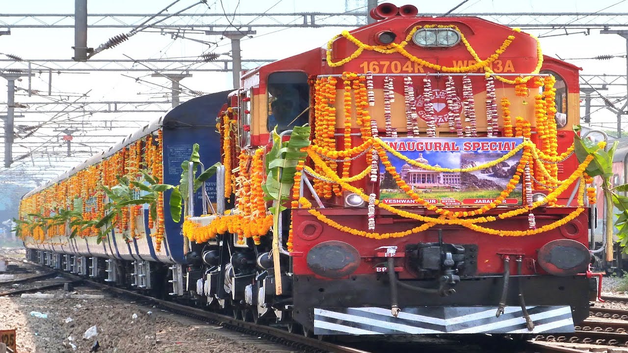 GRAND Inaugural NEW TRAIN Indian Railways   JABALPUR EXPRESS