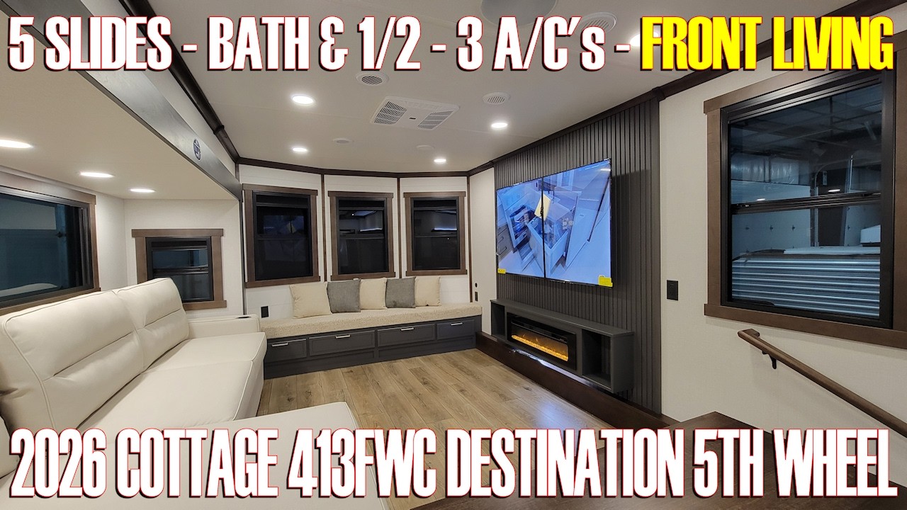 Прицеп-дача Cottage 413FWC Front Living от Cedar Creek, 2026 года выпуска, от Couchs RV Nation - ...