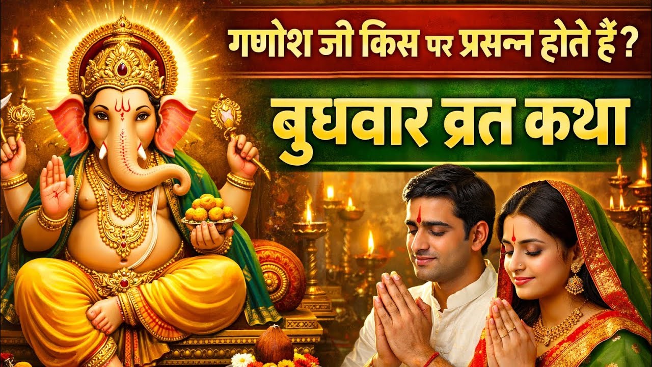Budhwar Vrat Katha in Hindi | बुधवार व्रत की सम्पूर्ण कथा | Ganesh Budhwar Vrat Mahatva #trending