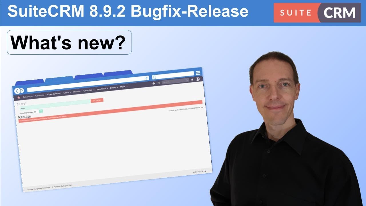 What's new in SuiteCRM 8.9.2? Bugfix Release