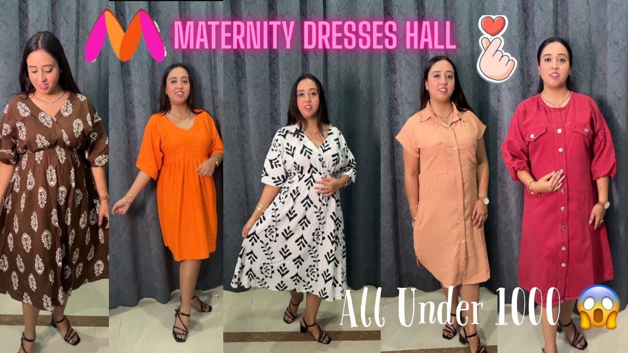 Pregnancy dress | dress haul | maternity dresses haul | myntra midi dress haul |💖👶