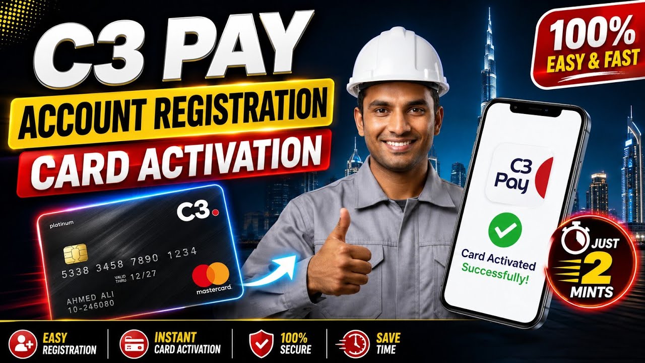 C3Pay Register & Activate in 2 Minutes 🔥 Complete UAE Guide 2026 #emirateshub #c3pay #uae #uaebank