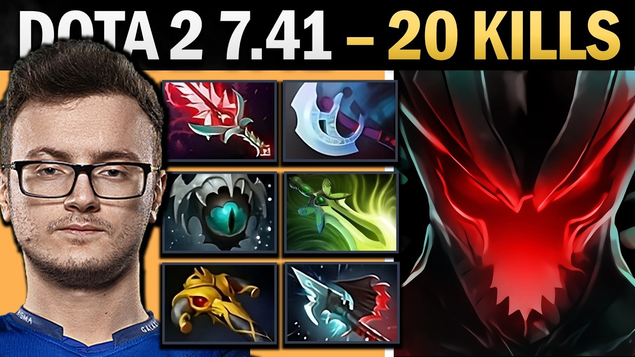 Terrorblade Dota 2 7.41 with 20 Kills and Bloodthorn - Dota Gameplay