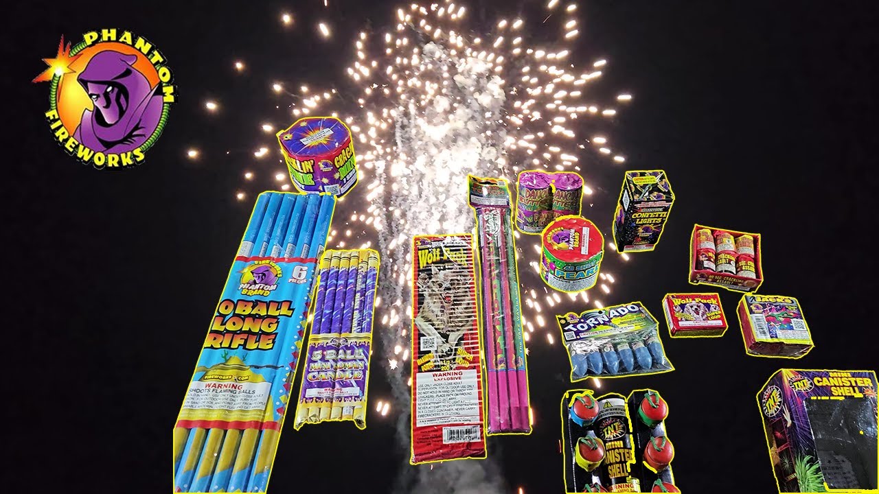 Lighting My $50 Fireworks Assortment Build From Phantom Fireworks - Part 2 Demo