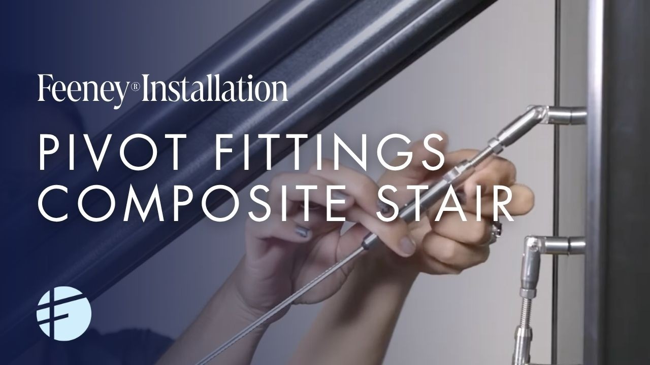 CableRail Pivot Fittings in Stair Railing