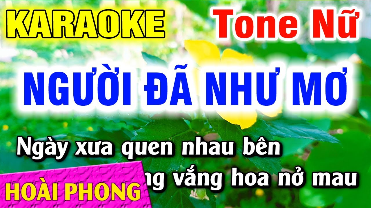 Karaoke Người Đã Như Mơ Tone Nữ Nhạc Sống Dể Hát | Hoài Phong Organ