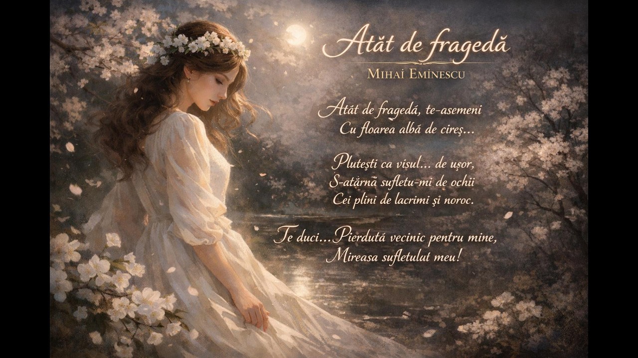 Mihai Eminescu  - Atât de fragedă ( Interpretare AI )