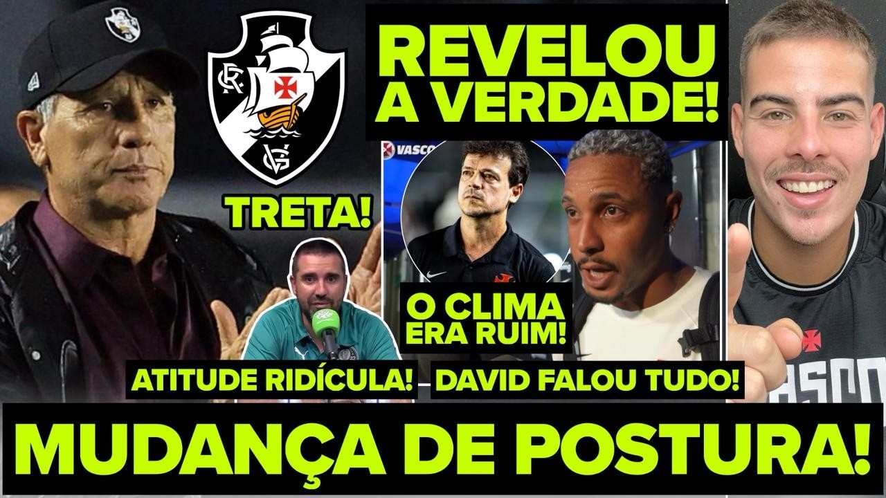 O CLIMA FICOU LEVE! VASCO MUDA POSTURA COM RENATO GAÚCHO! DAVID REVELA TODA VERDADE SOBRE DINIZ! E+