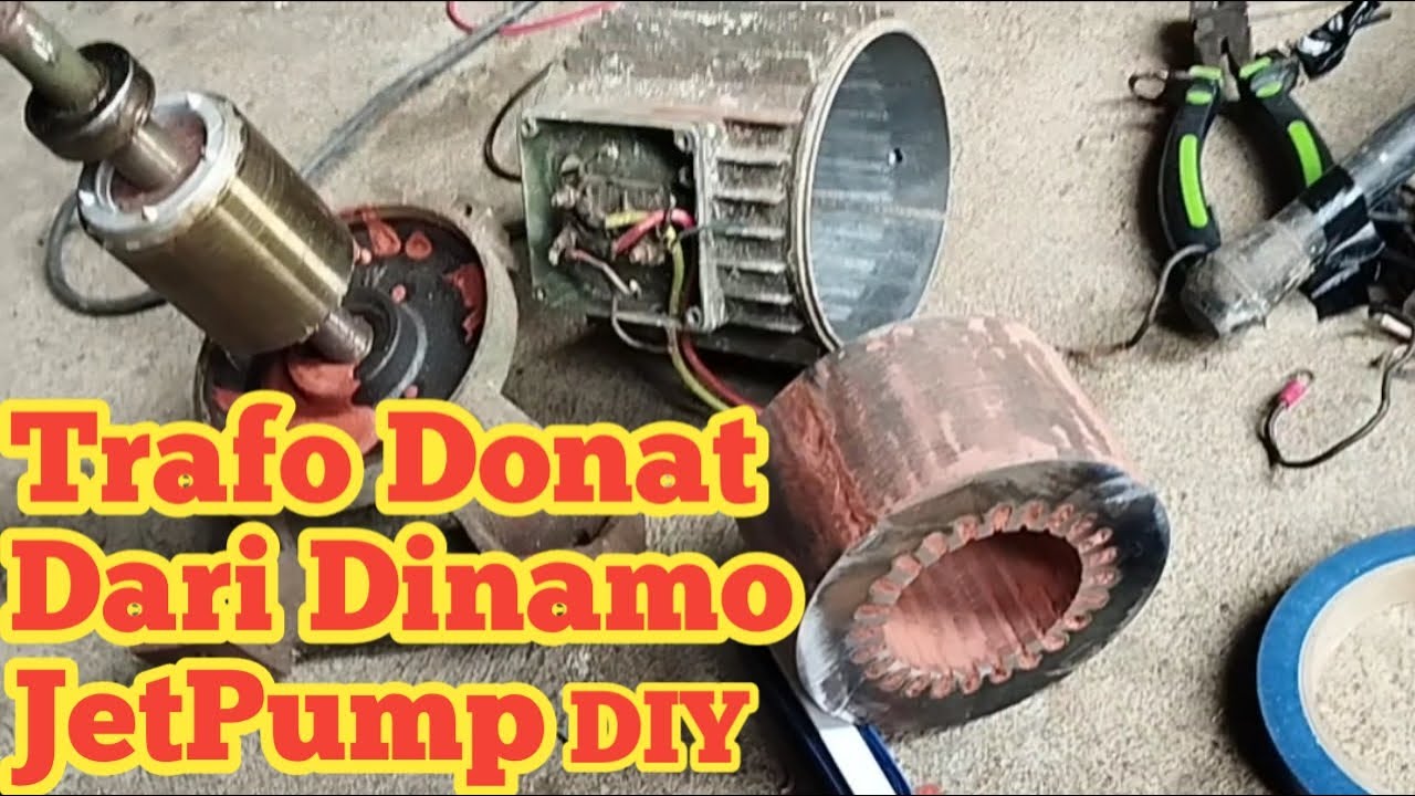 TRAFO TOROID/DONAT DARI BEKAS DINAMO POMPA AIR#diy #amplifire