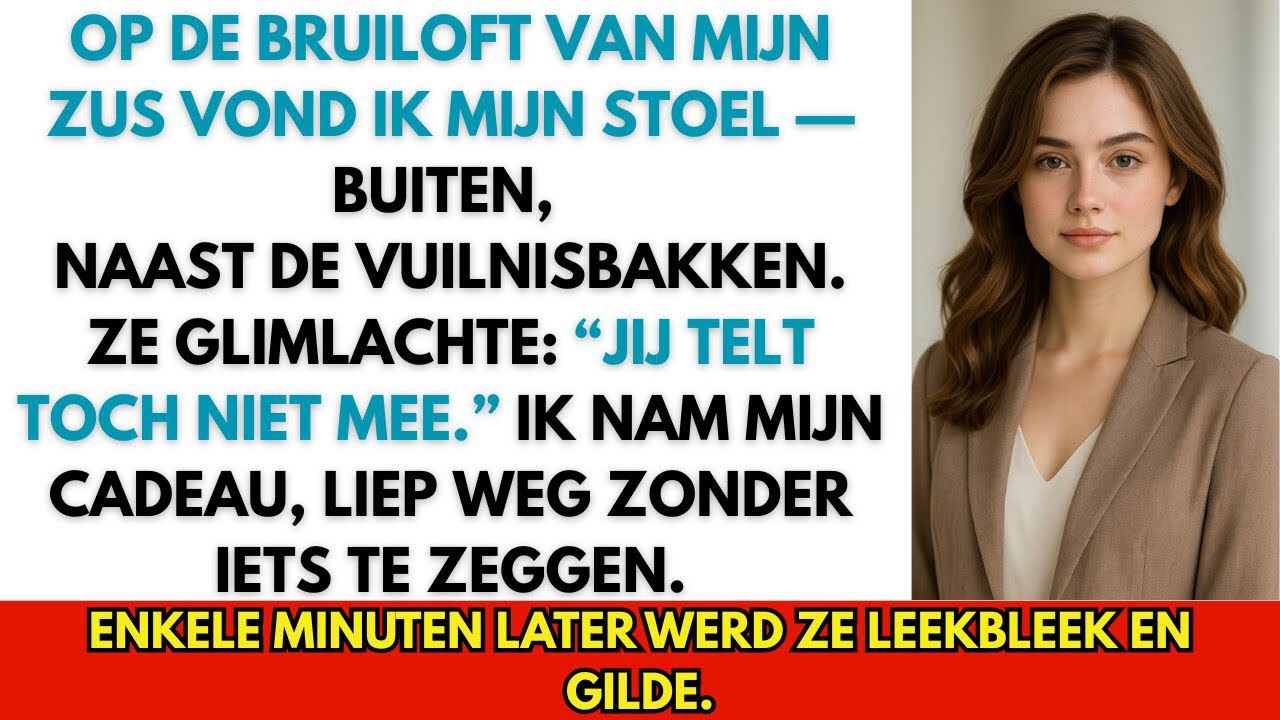 Op de bruiloft van mijn zus zette ze mij in de gang. Ik liep weg. Wat er daarna gebeurde, schokte…