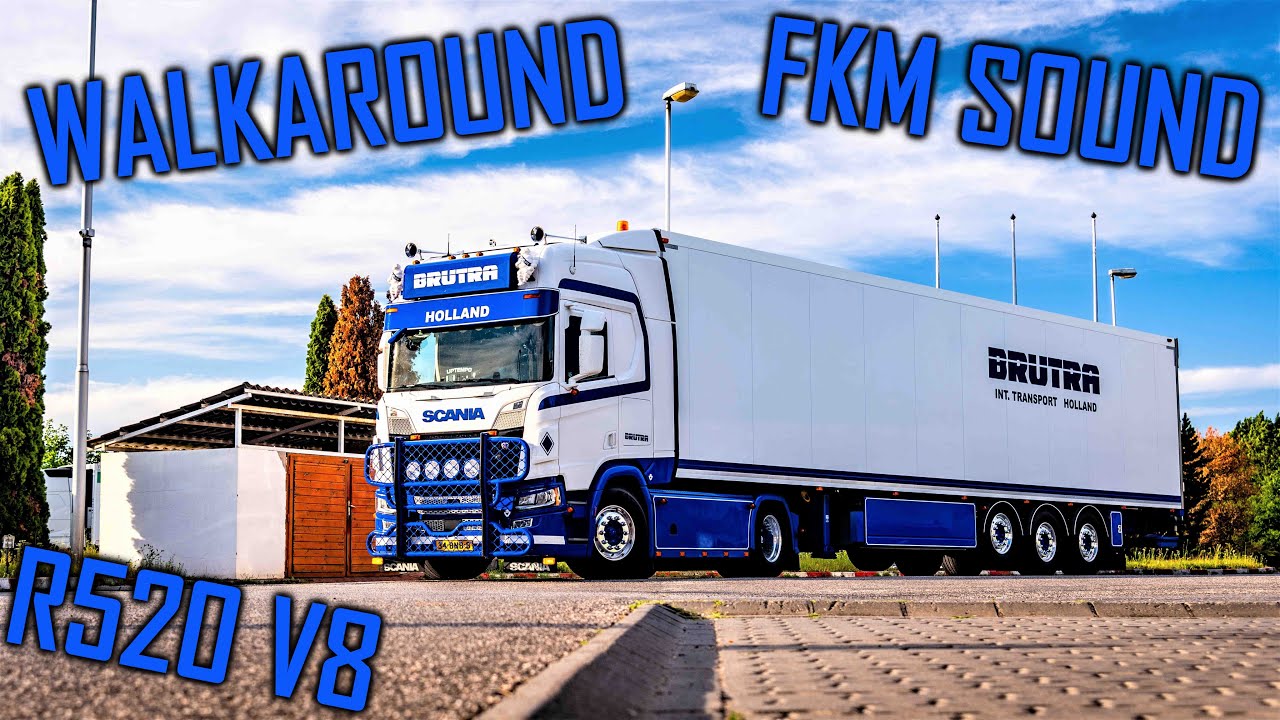 WALKAROUND & SOUND: Scania R520 V8 Brutra // *FKM Styling* *Holland Style*