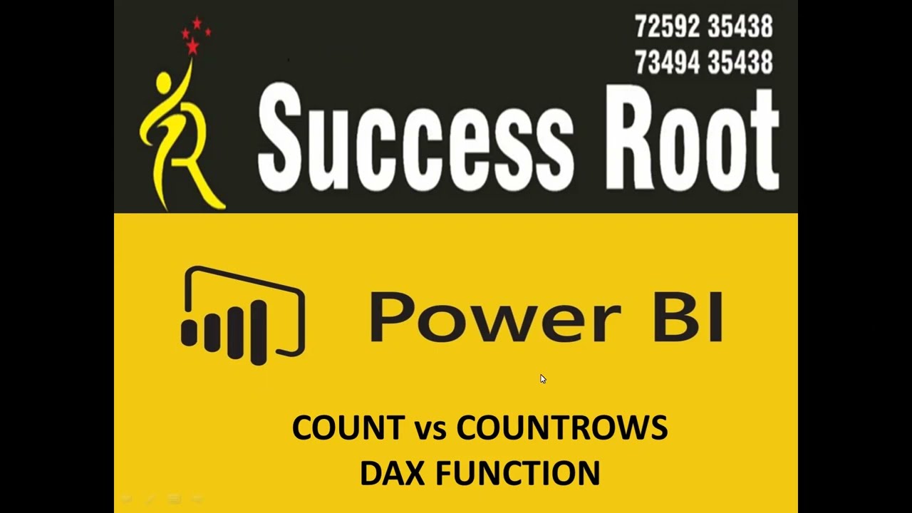 COUNT vs COUNTROWS//difference Between COUNT and COUNTROWS Power BI DAX interview questions
