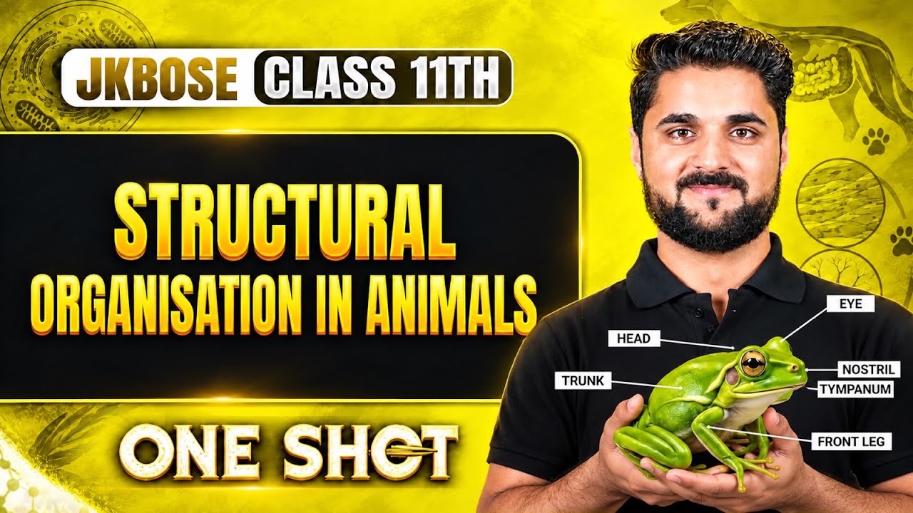 JKBOSE Class 11th Zoology | Structural Organisation in Animals | One Shot 🔥 | Davood Sir