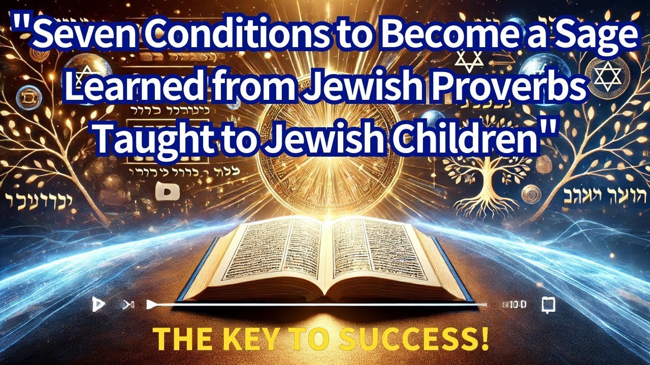 Seven Conditions to Become a Sage Learned from Jewish Proverbs Taught to Jewish Children