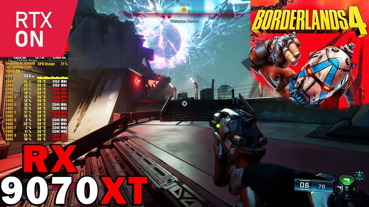 Borderlands 4 | RX 9070 XT | Sim. R7 7800X3D | 4K - 1440p - 1080p | Max Settings