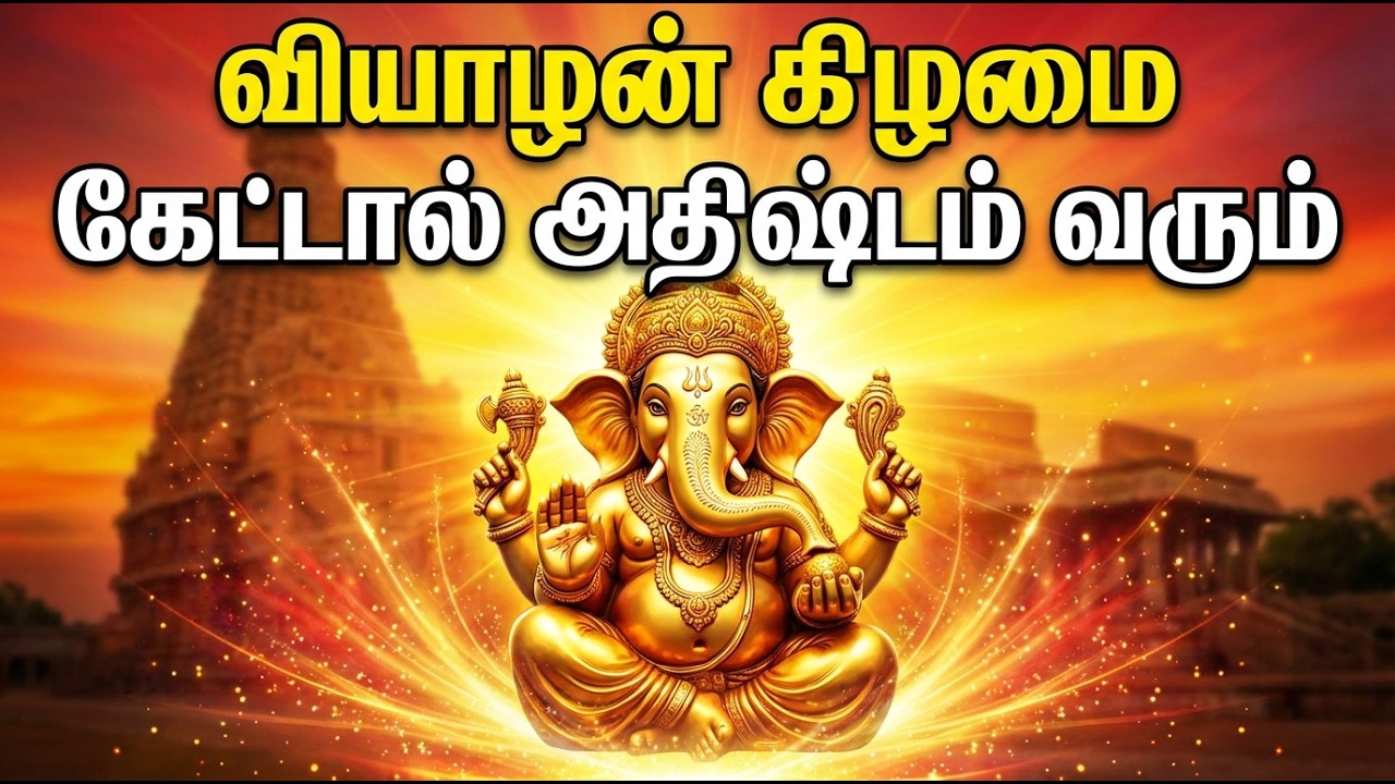 வியாழன் காலை இந்த பாடலை கேட்டால் அதிர்ஷ்டம் பெருகும்! | Lord Ganesha Devotional