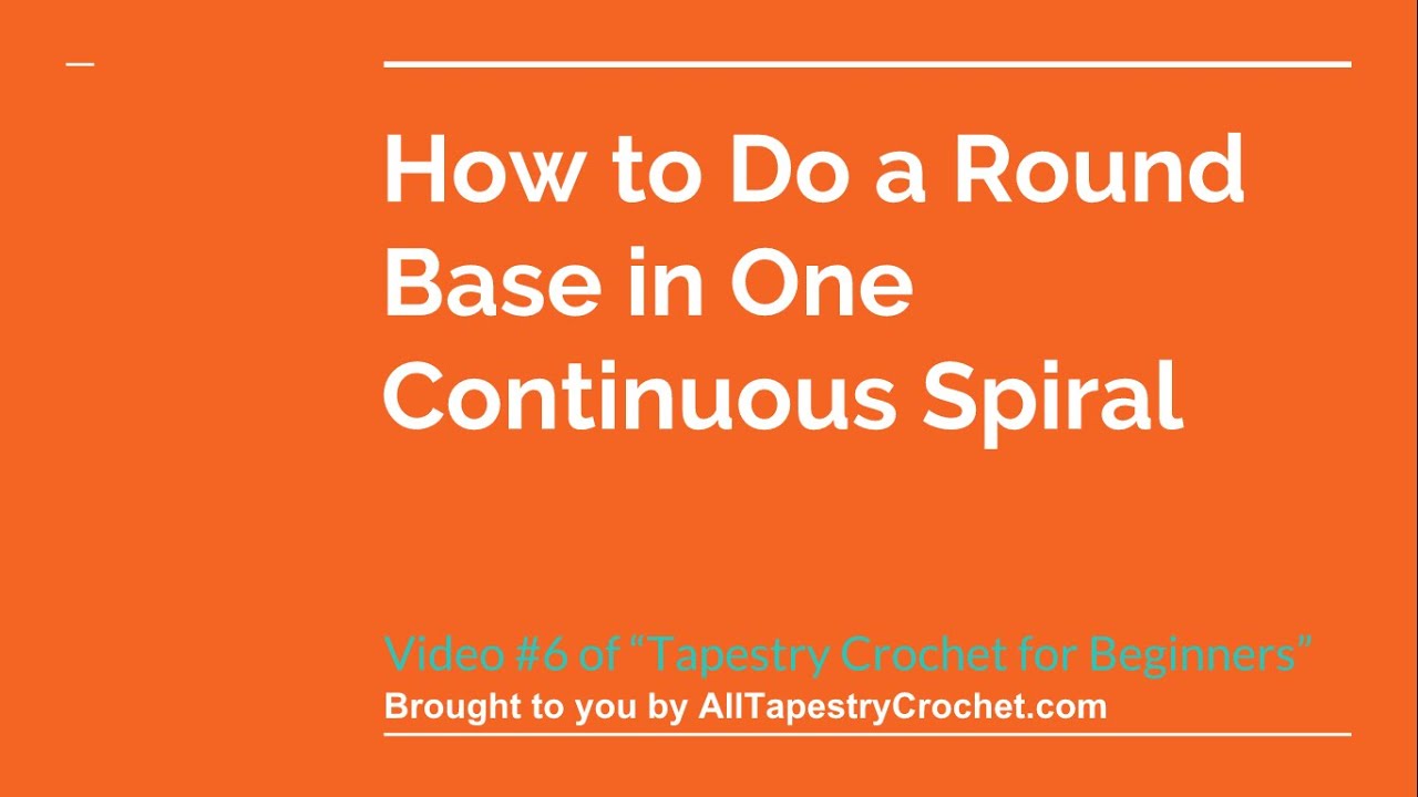 Tapestry Crochet for Beginners: Lesson 6 - How to do a Round Tapestry Crochet Base (Wayuu Style)