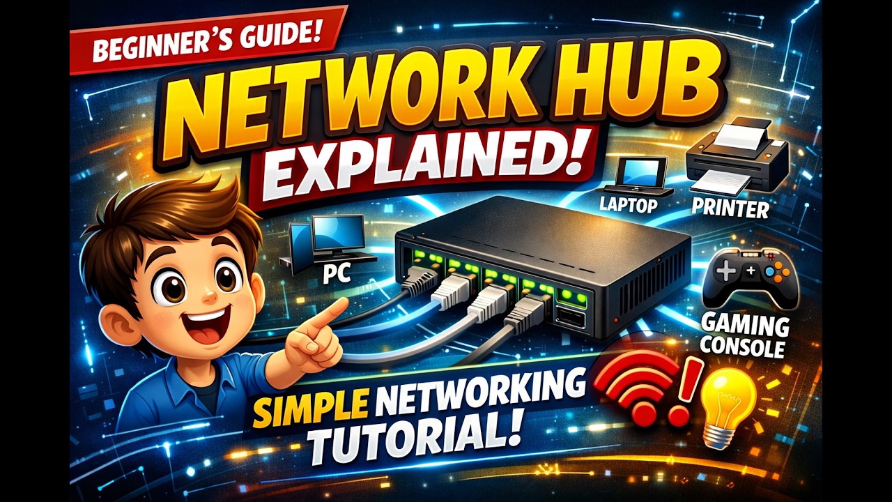 Network Hub Explained for Beginners | Simple Networking Tutorial @RoomaEducation #viral #trending