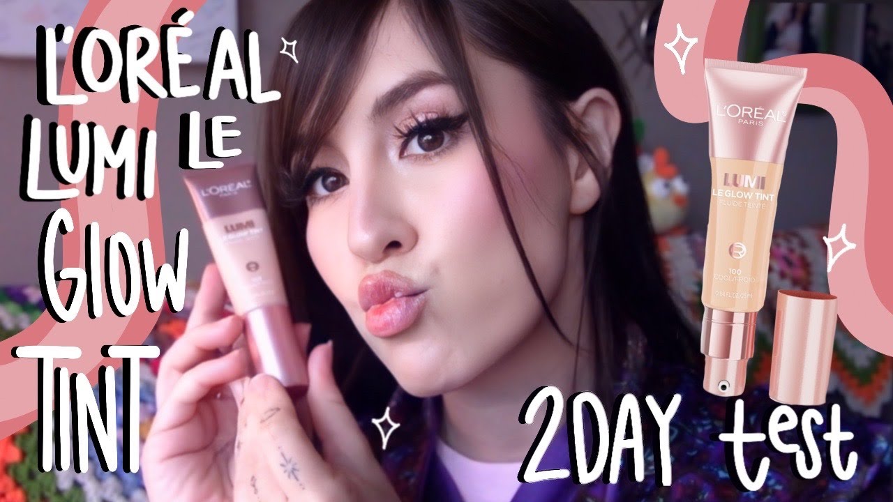 LOREAL PARIS LUMI LE GLOW TINT 2 DAY WEAR TEST AND REVIEW! NEW DRUGSTORE SKIN TINT