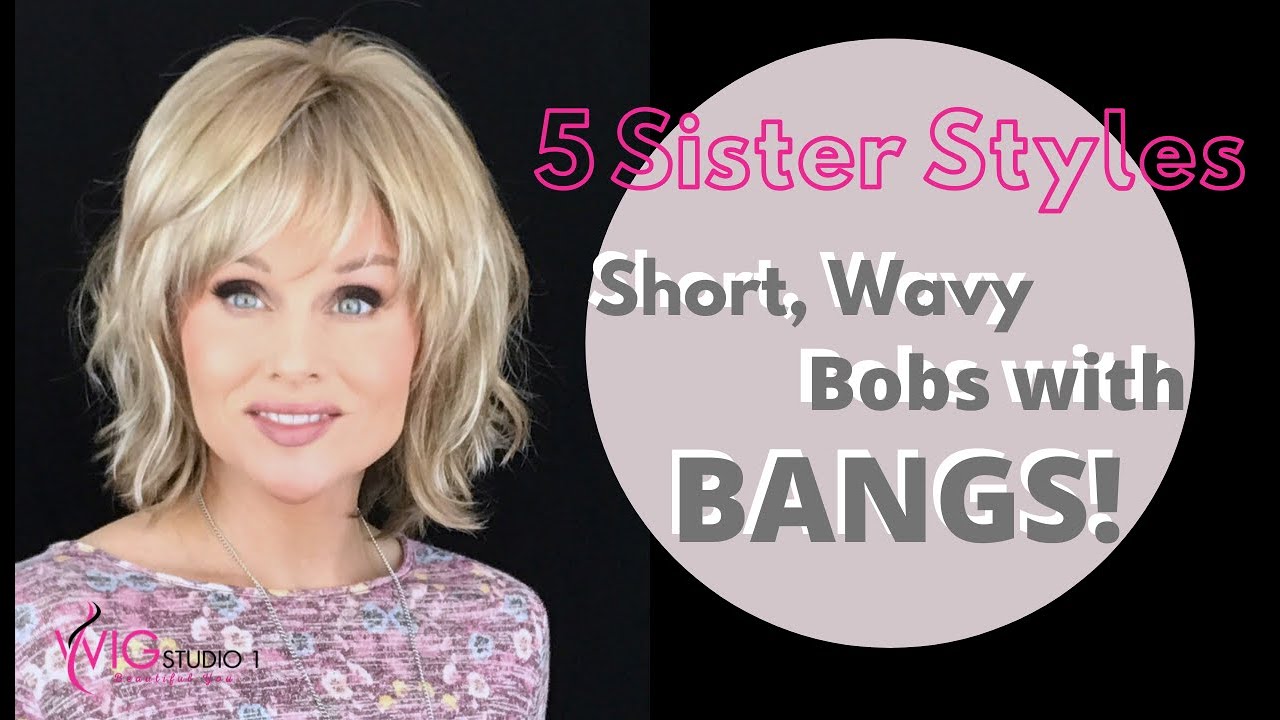 Tressallure New Wave Wig Review & 5 SISTER STYLES | Wavy Bob Styles With Bangs | TAZS WIG CLOSET